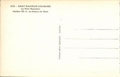 Ahorrador santo de la POSTAL de la VENDIMIA les Bains el puente de Napoleon