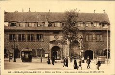 VINTAGE POSTCARD Besancon les Bains Town hall Historic building