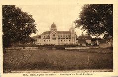 VINTAGE POSTCARD Besancon les Bains Basilica of Ferjeux Saint