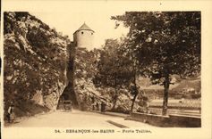 VINTAGE POSTCARD Besancon les Bains Gate taillee