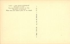 La POSTAL Ile Saint Honorat Monastere de la VENDIMIA consolida el punto del este visto de L isla