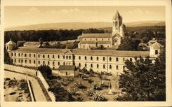 VINTAGE POSTCARD Island Saint Honorat Departure Monastery of Lerins View of L abbey