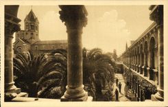 VINTAGE POSTCARD Island Saint Honorat Monastery Garden of the noviciate