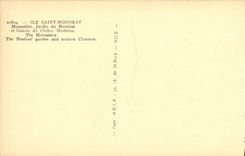 De la VENDIMIA de la POSTAL de la isla jardin del monasterio de Honorat Saint del noviciado