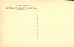 De la VENDIMIA de la POSTAL de la isla tabla del monasterio de Honorat Saint de Cene al refectorio