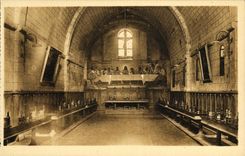 VINTAGE POSTCARD Island Saint Honorat Monastery Refectory