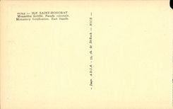 De la VENDIMIA de la POSTAL de la isla ataque frontal del este del monasterio de Honorat Saint