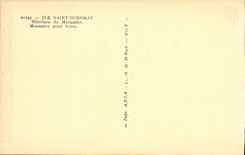 VINTAGE POSTCARD Island Saint Honorat Hotel trade of the Monastery