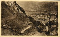 VINTAGE POSTCARD Route of Pierrefitte has Cauterets the tunnel