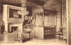 VINTAGE POSTCARD Pau Castle Room has Coucher Kings de Navarre known as Chambre Henri IV