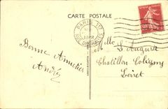 VINTAGE POSTCARD Paris the Eiffel Tower and the Champ de Mars