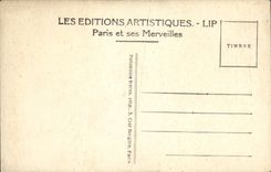 VINTAGE POSTCARD Paris the Eiffel Tower Entered of the Invalids and the Trocadero guns