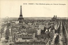Opinion de Paris de la POSTAL de la VENDIMIA tomada de L Arc de Triomphe