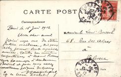 VINTAGE POSTCARD Paris the Eiffel Tower Panoramic View on