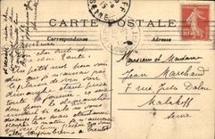 VINTAGE POSTCARD Paris the Eiffel Tower the Seine and the Champ de Mars