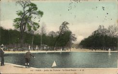 CPA Paris Jardin des Tuileries Le Grand Bassin
