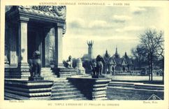 CPA Paris Exposition Coloniale Internationale 1931 temple d Angkor et pavillon du Cambodge