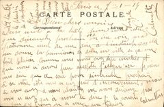 Panorama de Paris de la POSTAL de la VENDIMIA de los nuevos jardines de Loure del carrusel