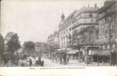 VINTAGE POSTCARD Paris View Of the Boulevard Good news