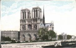 VINTAGE POSTCARD Cheap Paris Notre Dame