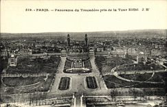 CPA Paris Panorama du Trocadero pris de la Tour Eiffel