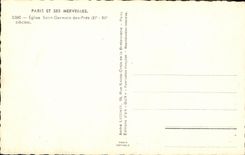 CPM Paris Et Ses Merveilles Eglise Saint Germain des Pres