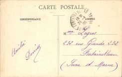POSTAL Paris de la VENDIMIA el viejo hombre de la lumbrera