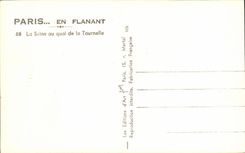 CPA Paris La Seine au Qual de la Tournelle