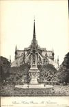 VINTAGE POSTCARD Paris Notre Dame the fountain