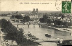 CPA Paris Panorama de la Seine Vers la Cite