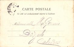 Corte de Paris de la POSTAL de la VENDIMIA del monumento de la lumbrera de Gambetta