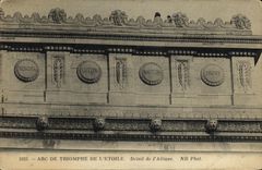 POSTAL Paris de la VENDIMIA Arc de Triomphe de L Etoile detalle de L atico