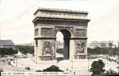 POSTAL Paris de la VENDIMIA Arc de Triomphe barato