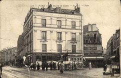 VINTAGE POSTCARD Paris Places De Passy Caleche