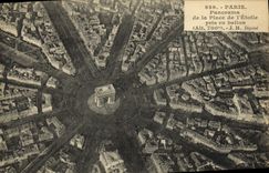 CPA Paris Panorama de la Place de L Etoile Pris en Ballon