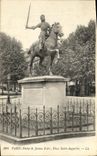 CPA Paris Statue de Jeanne d Arc Place Saint Augustin