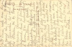 VINTAGE POSTCARD Paris While Strolling Place of the Harmony