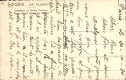 POSTAL Paris de la VENDIMIA mientras que da un paseo la tumba del soldado desconocido Arc de Triomphe Militaria