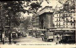 CPA Paris Porte et Boulevard Saint Martin