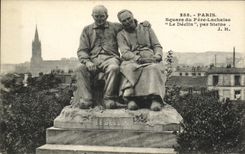 CPA Paris Square du Pere Lachaise Le Declin par Steine