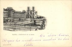 VINTAGE POSTCARD Paris Prefecture of the Seine Notre Dame