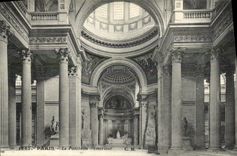VINTAGE POSTCARD Paris the Interior Pantheon