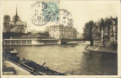 CPA Paris La Seine vers Notre Dame