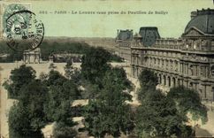 La POSTAL Paris de la VENDIMIA la lumbrera vista de la casa de Sully toilee de la carta