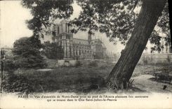 VINTAGE POSTCARD Seen D together of Notre Dame taken with the foot of L Acacia several times Closed centenary Holy Julien the Poor one