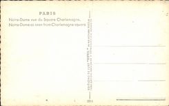 CPM Paris Notre Dame vue du Square Charlemagne
