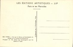 CPA Paris Vue sur la Seine la Conciergerie et le Tribunal de Commerce