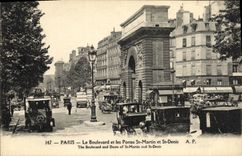 CPA Paris Le Boulevard et les Portes St Martin et St Denis