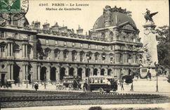 Reglas de la lumbrera de Paris de la POSTAL de la VENDIMIA de Gambetta