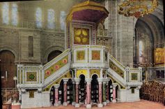 VINTAGE POSTCARD Paris Basilica of the Sacring Heart of Montmartre Seen D together of the pulpit